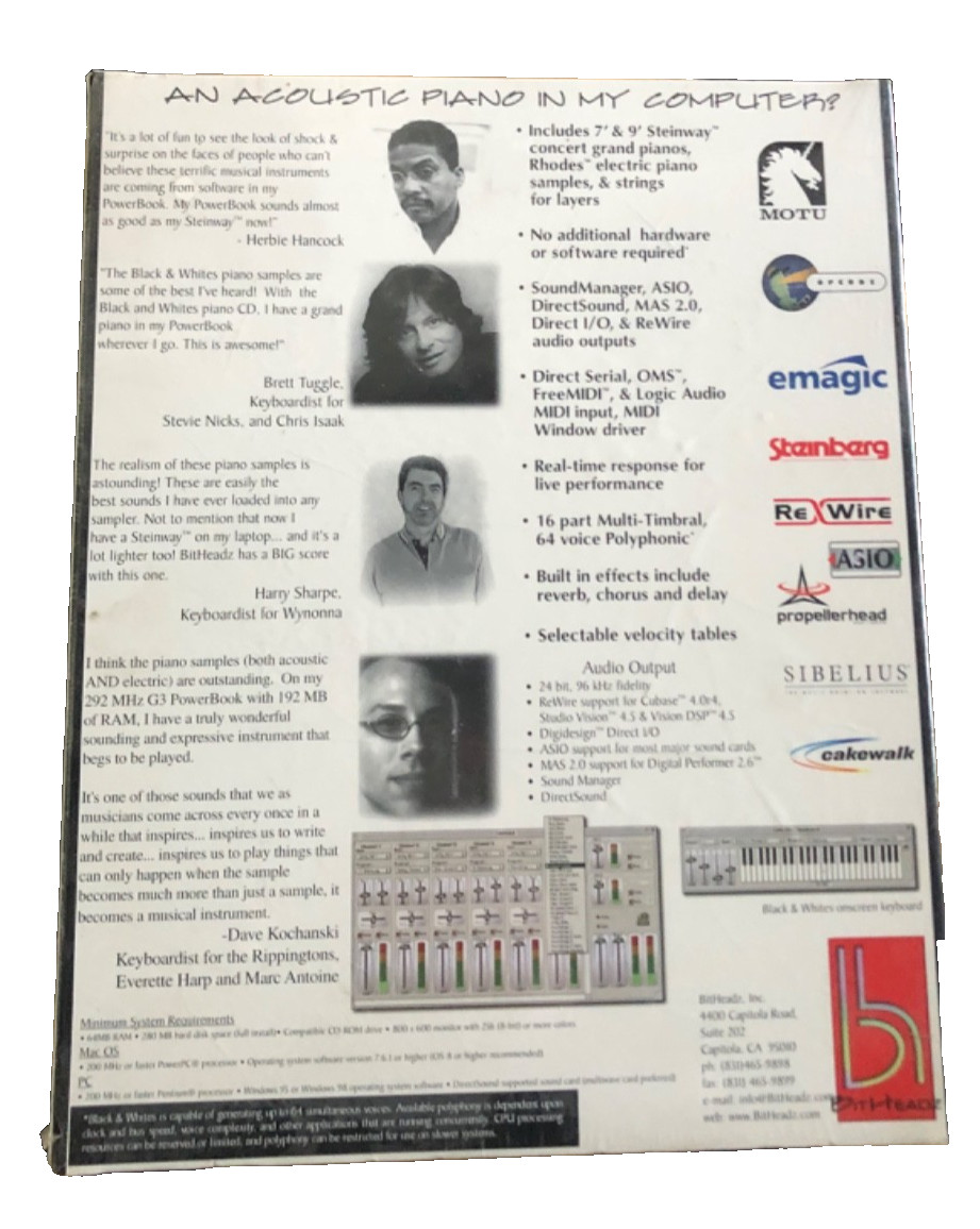 BitHeadz Black and Whites Professional Software Piano Module Software