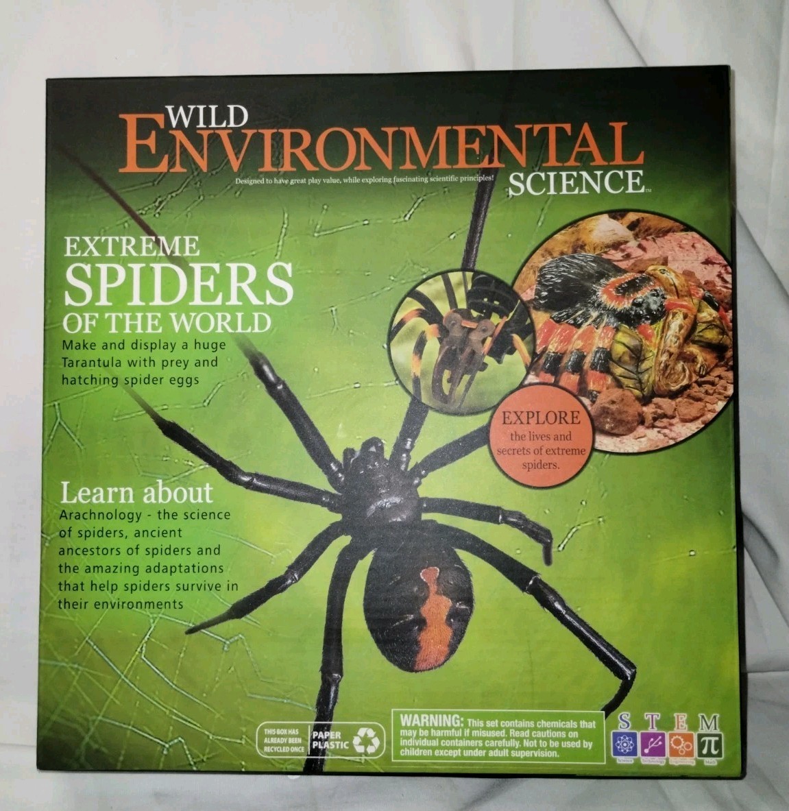 Extreme Spiders of the World - For Ages 6+ - Create and Customize Models -NIB