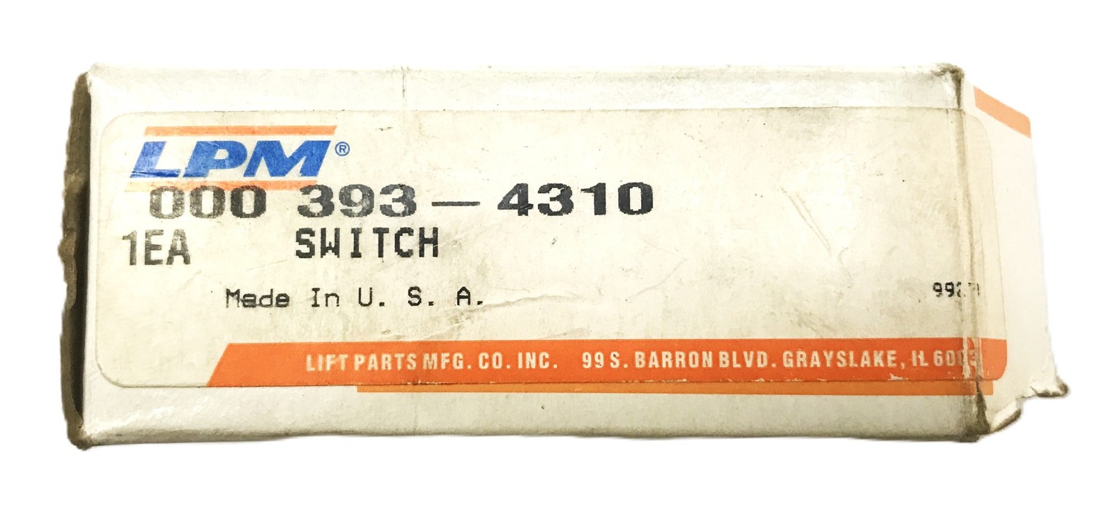 LPM Micro-Switch 393-4310 NOS
