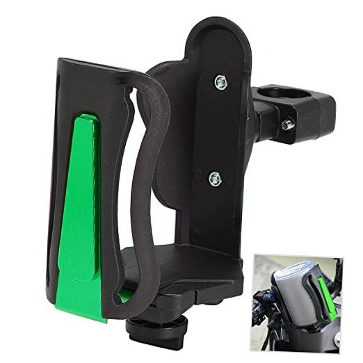 Universal Motorcycle Water Bottle Holder, Size Adjustable for 2.68-3.94” Green