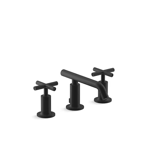 Kohler Purist Widespread Bathroom Faucet - K-14410-3-BL -MATTE BLACK FINISH