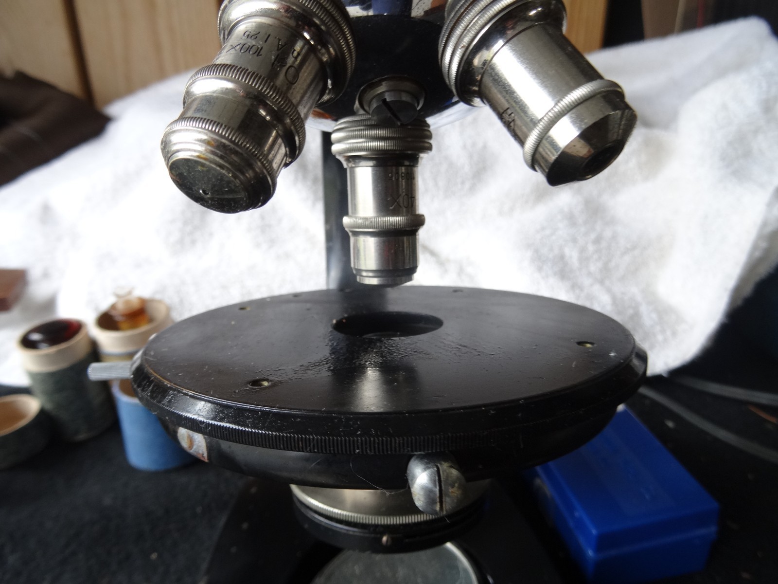 Olympus Microscope tokyo with case and extras