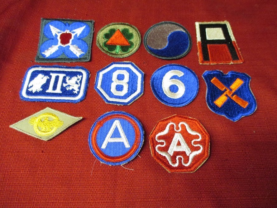 Lot of 11 Original WWll U.S. Army Patches Including 6th & 8th Infantry Divisons
