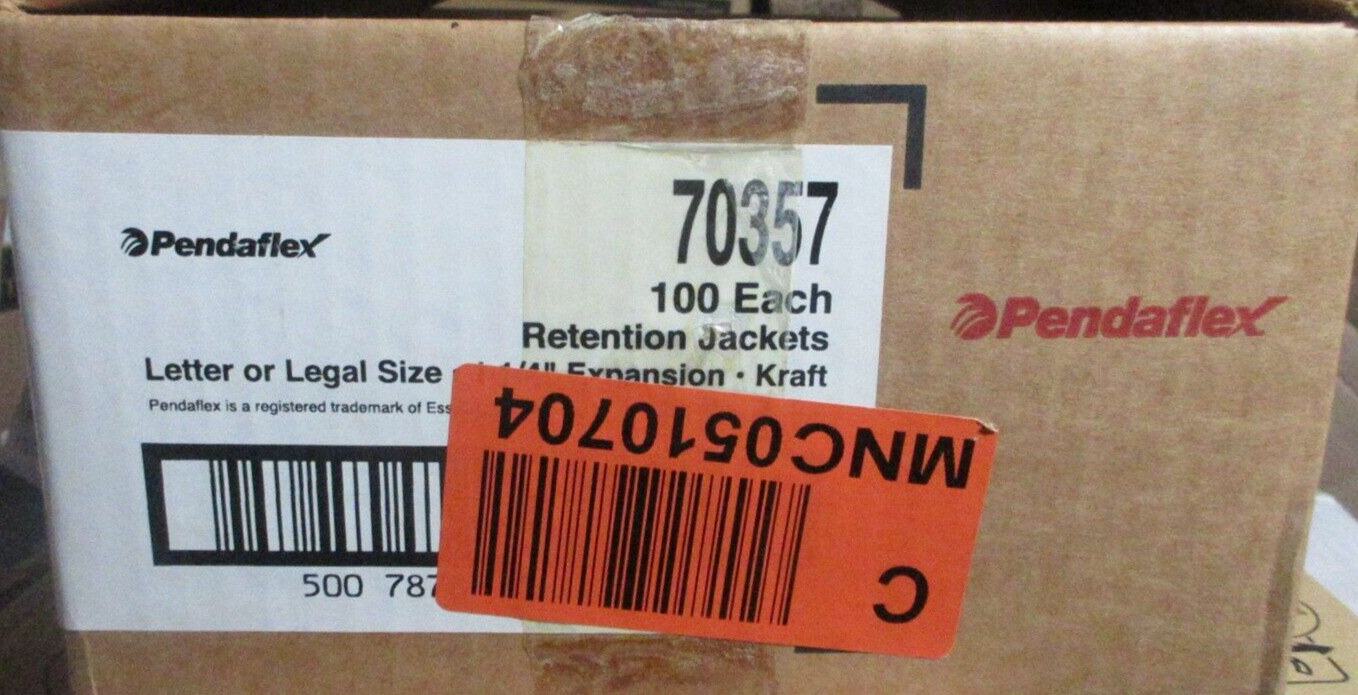 Pendaflex 70357 Retention Jackets 1-1/4 Expansion 100/Box