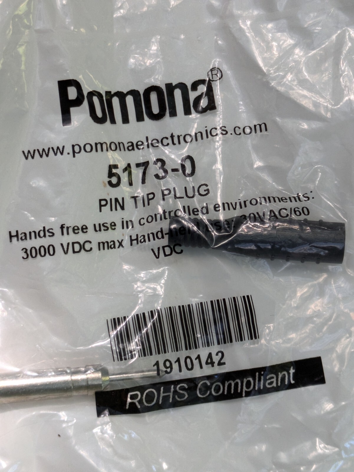Lot of 5  Pomona pin tip plug 5173-0