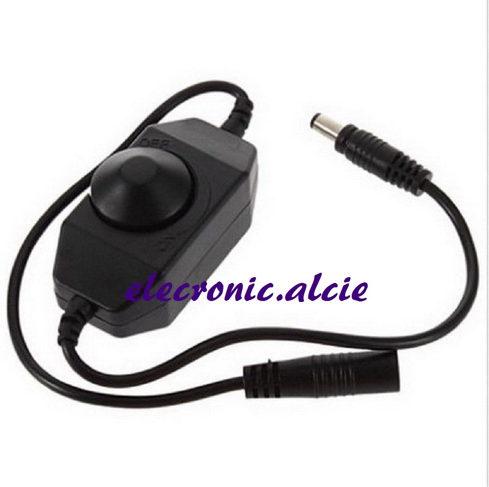 12V-24V In-line Manual Knob Style  for 1 Single LED Strip Light PWM Dimmer Switc