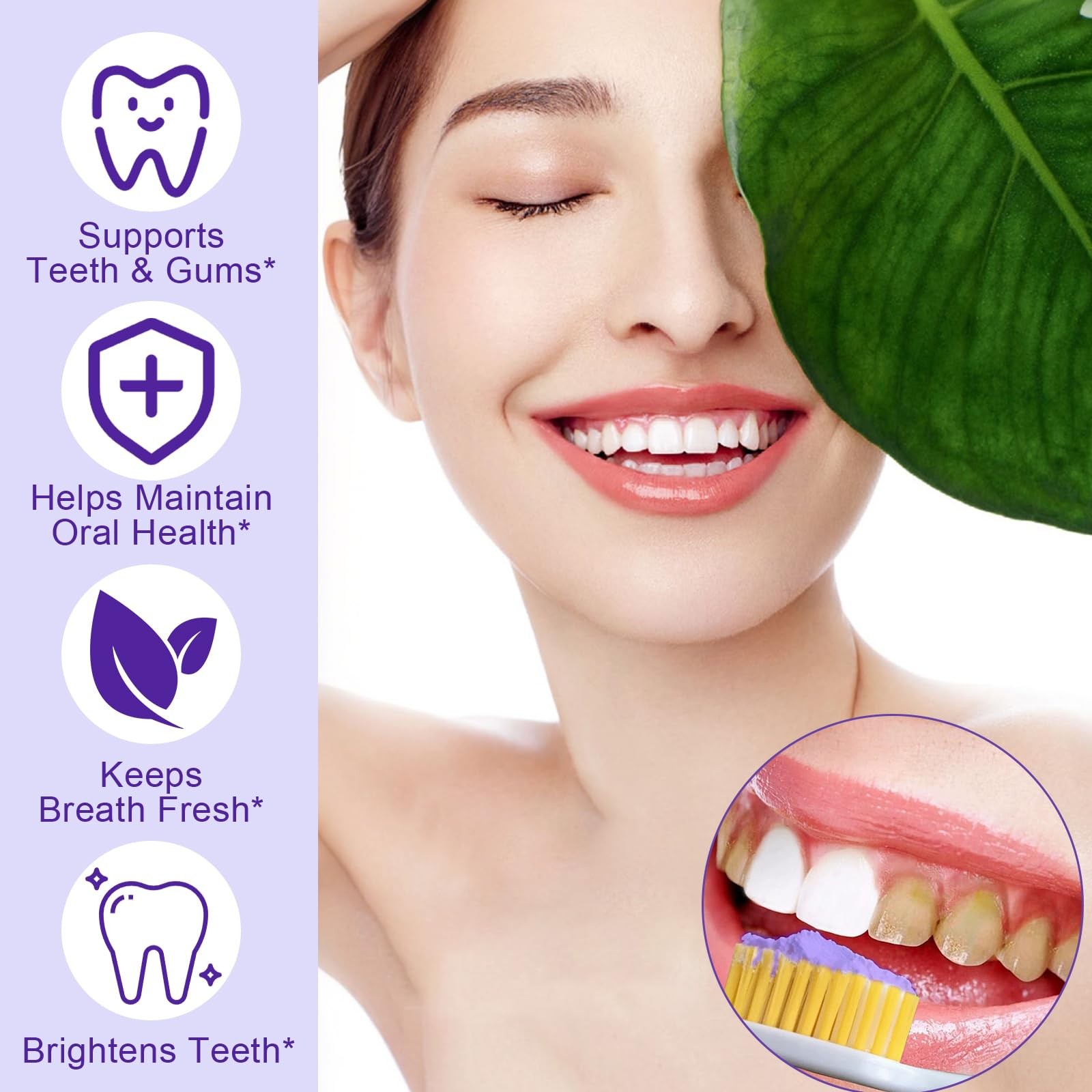 Teeth Whitening Powder - Purple Brightening - 1.23 Ounce (Pack of 1)