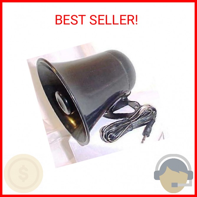PA Horn Speaker w/Plug & Wire - 5 inch for CB/Ham Radio