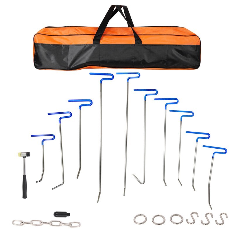 20Pcs Car Push Puller Rods Dent Removal Paintless Tools Repair Hammer kit