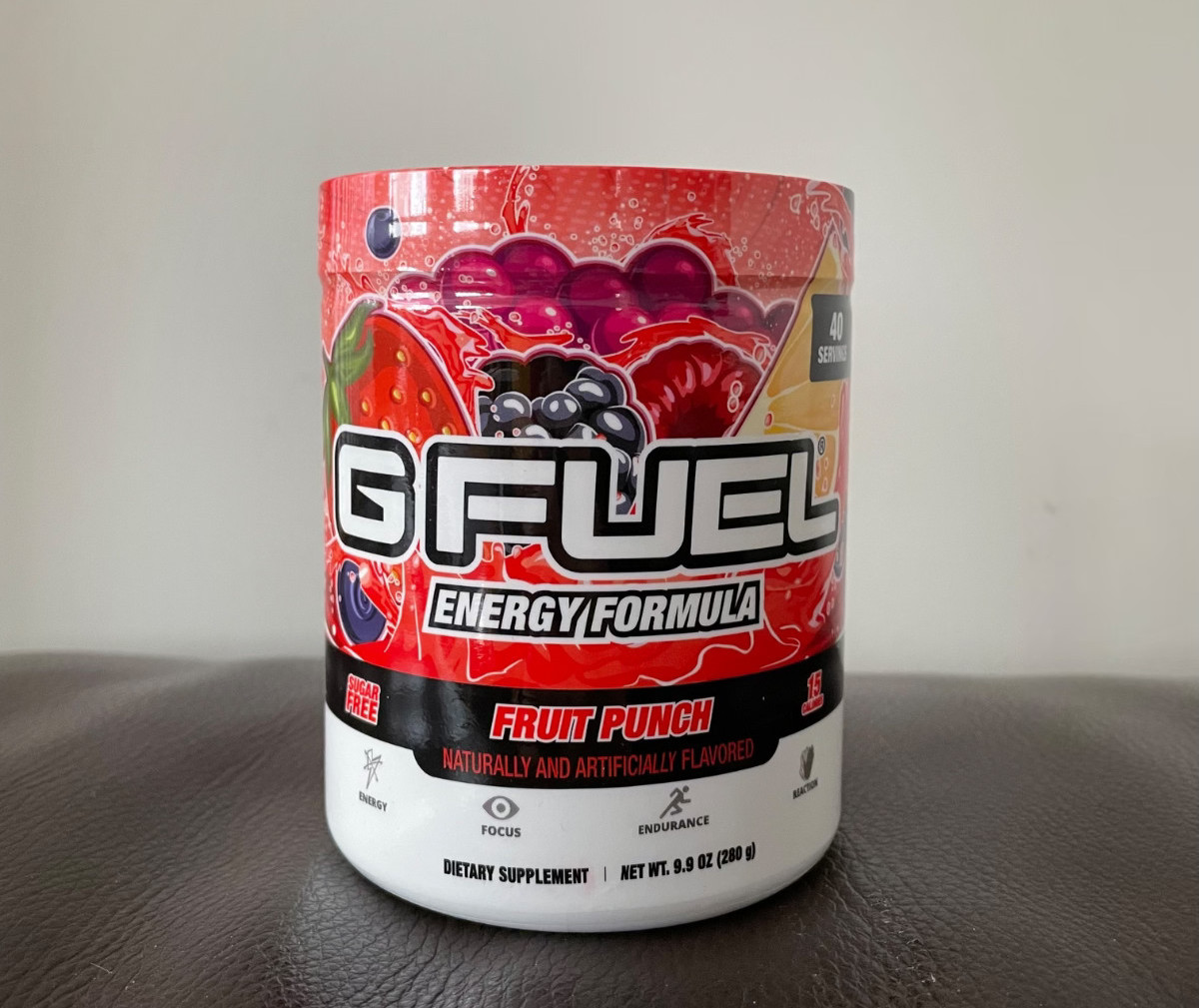 G Fuel Energy Formula, Fruit Punch, Sugar Free 9.9 oz/280g,  EXP: 06/2028