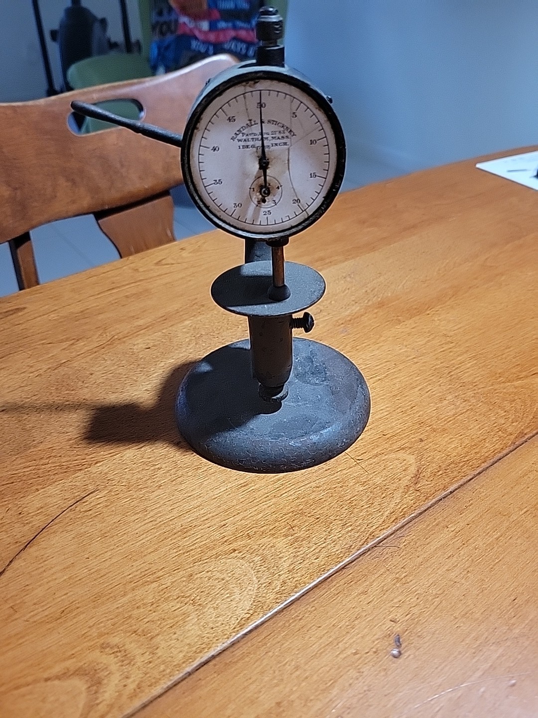 Antique Randall & Stickney Dial Indicator Thickness Gauge – Waltham, MA – 1883