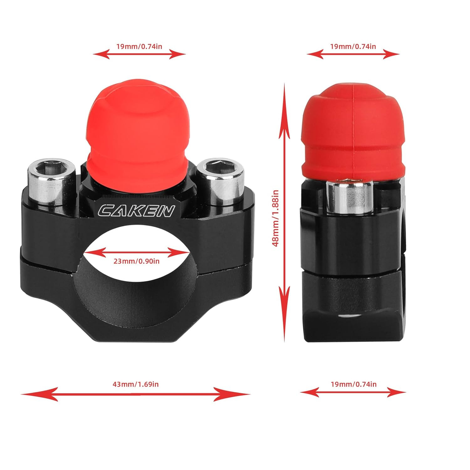 2 PCS CNC Motorcycle ATV Water Proof Engine Start Stop Kill Switch Button for El