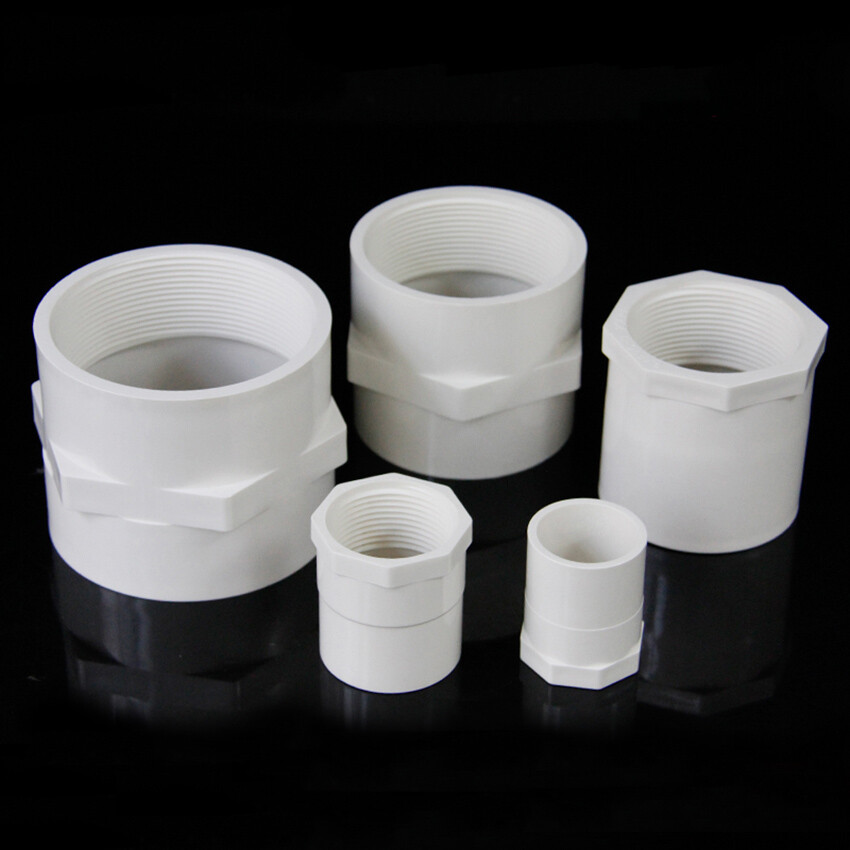 PVC Plastic Pipe Fittings BSP 1/2"~4" Female Thread Coupling Adapter Socket