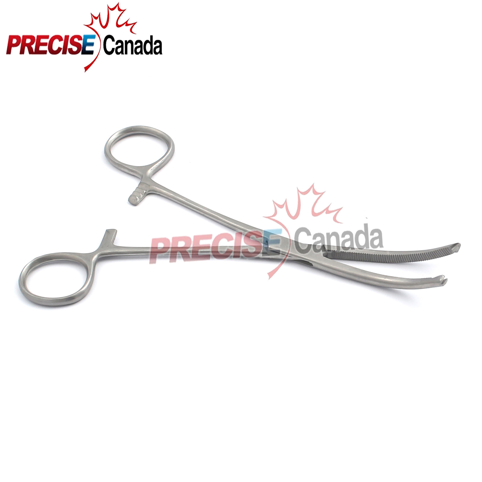 Kocher Hemostat Forceps 7" Curved, Teeth 1x2, Veterinary Surgical Instruments