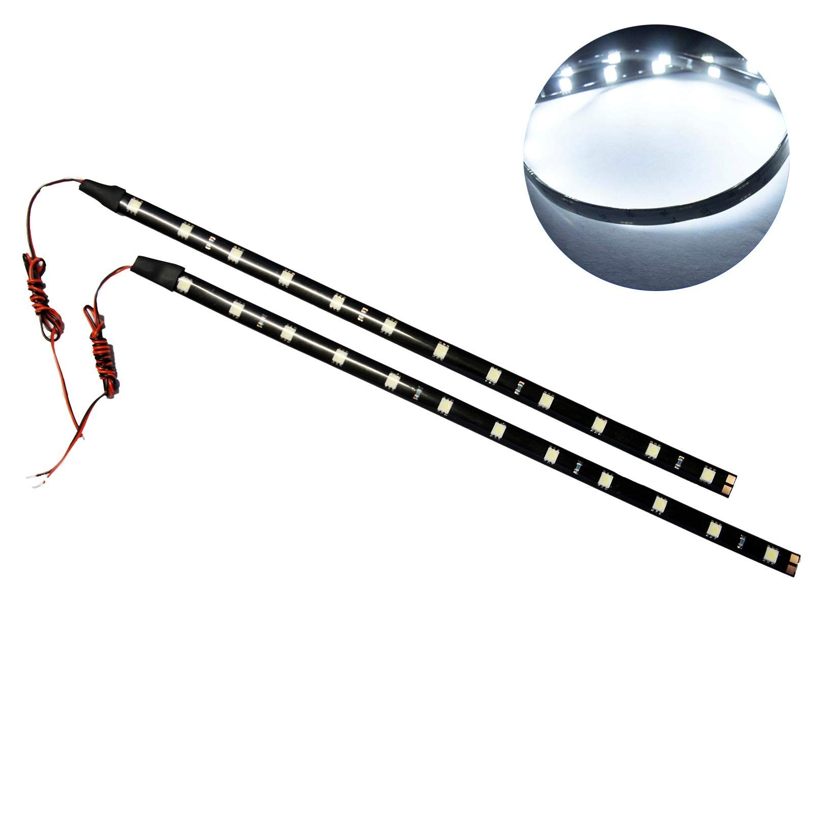 SOCAL-LED LIGHTING 30cm 12" White Flexible LED Strips High Power Bright 5050 ...