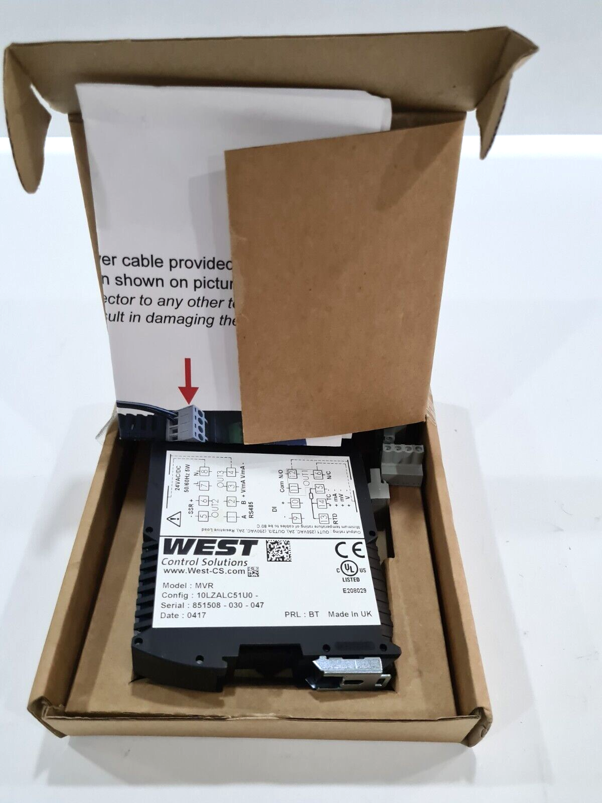 WEST CONTROL SOLUTIONS MVRLZALC51U0 TEMPERATURE CONTROLLERS MFGD