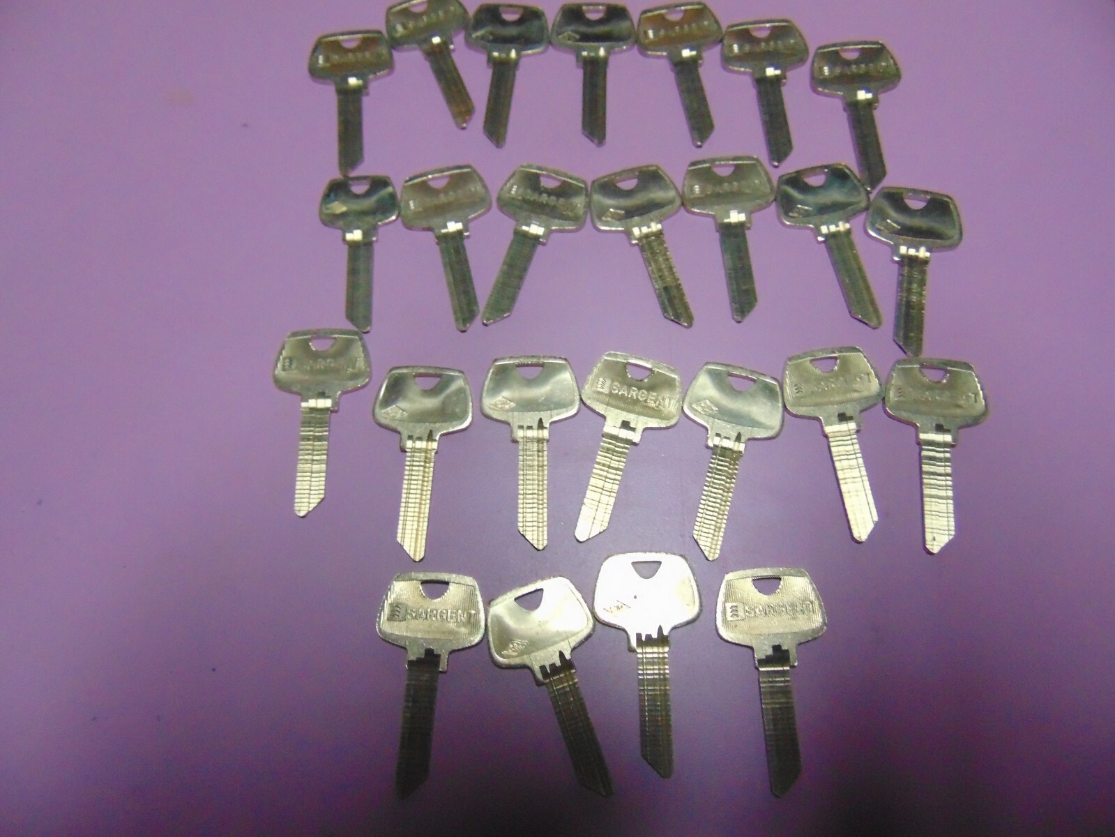 25 KEYS ORG. SARGENT CM 6 PIN KEYS BLANKS UNCUT LOCKSMITH