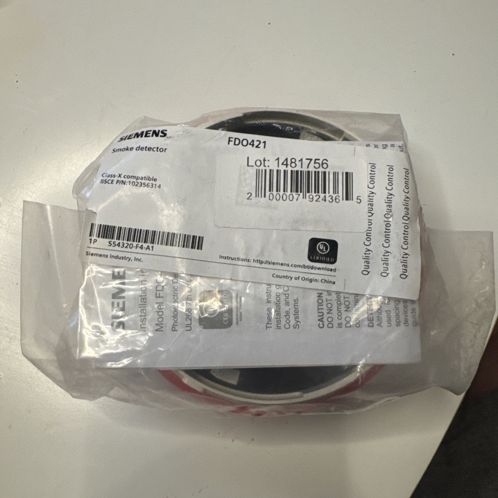 For New Siemens FDO421 Smoke Detector Head Class-X Comp. S54320-F4-A1 Fire Alarm