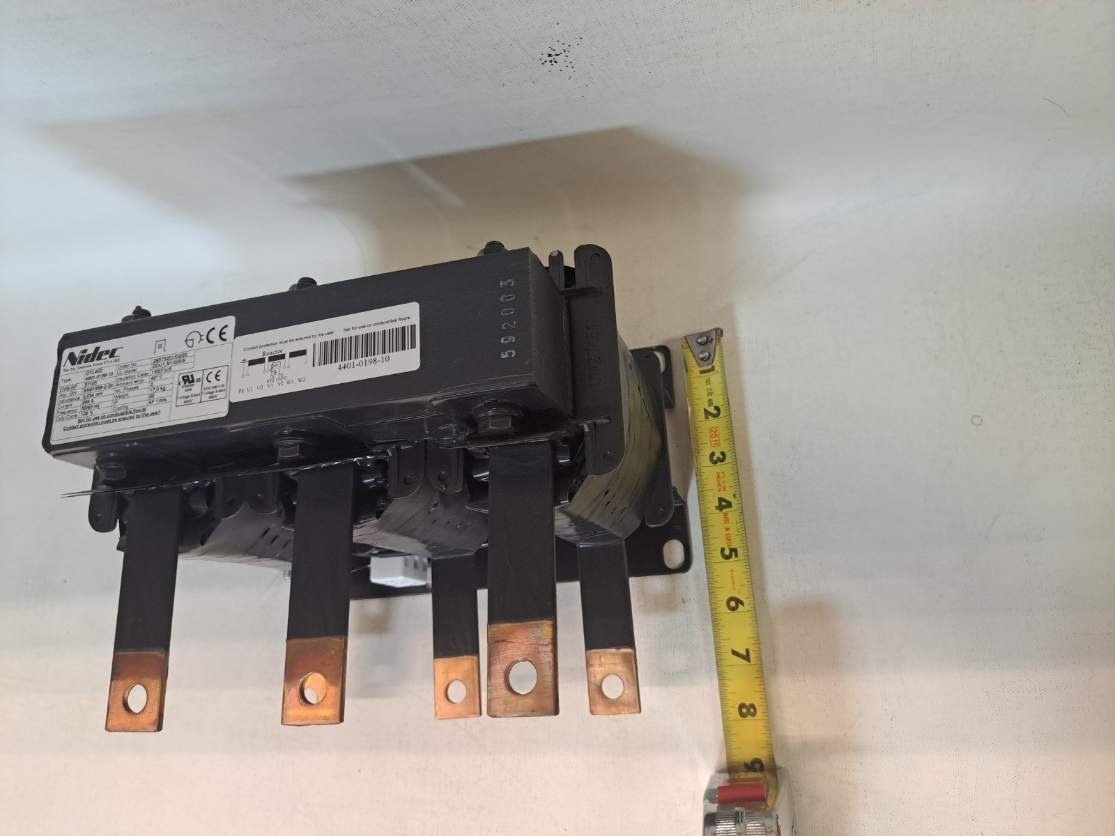 Nidec Control Techniques 4401-0198-10 Output Choke Mustang Dyno Pull USED