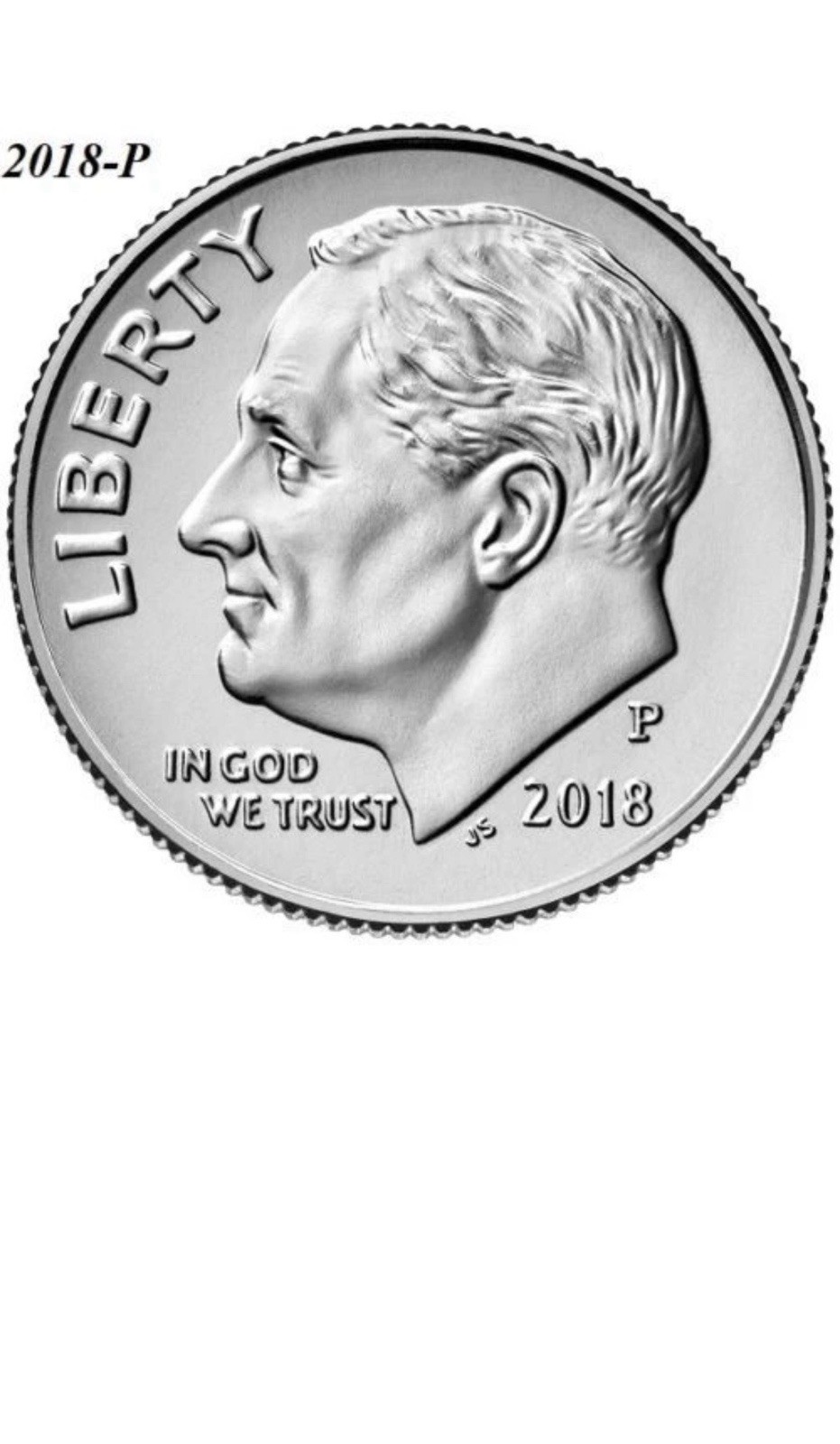 2018  P Roosevelt Dime - From Uncirculated Roll Free Shipping