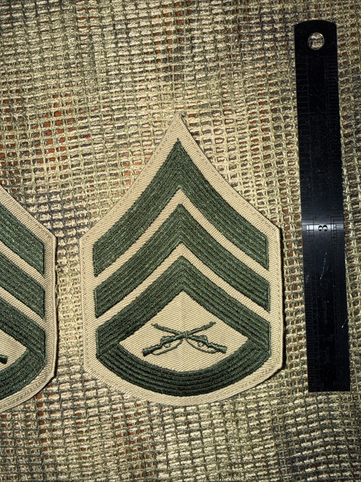 USMC Marine Corp Staff Sergeant E-6 Patch Shoulder Sleeve Insignia Pair