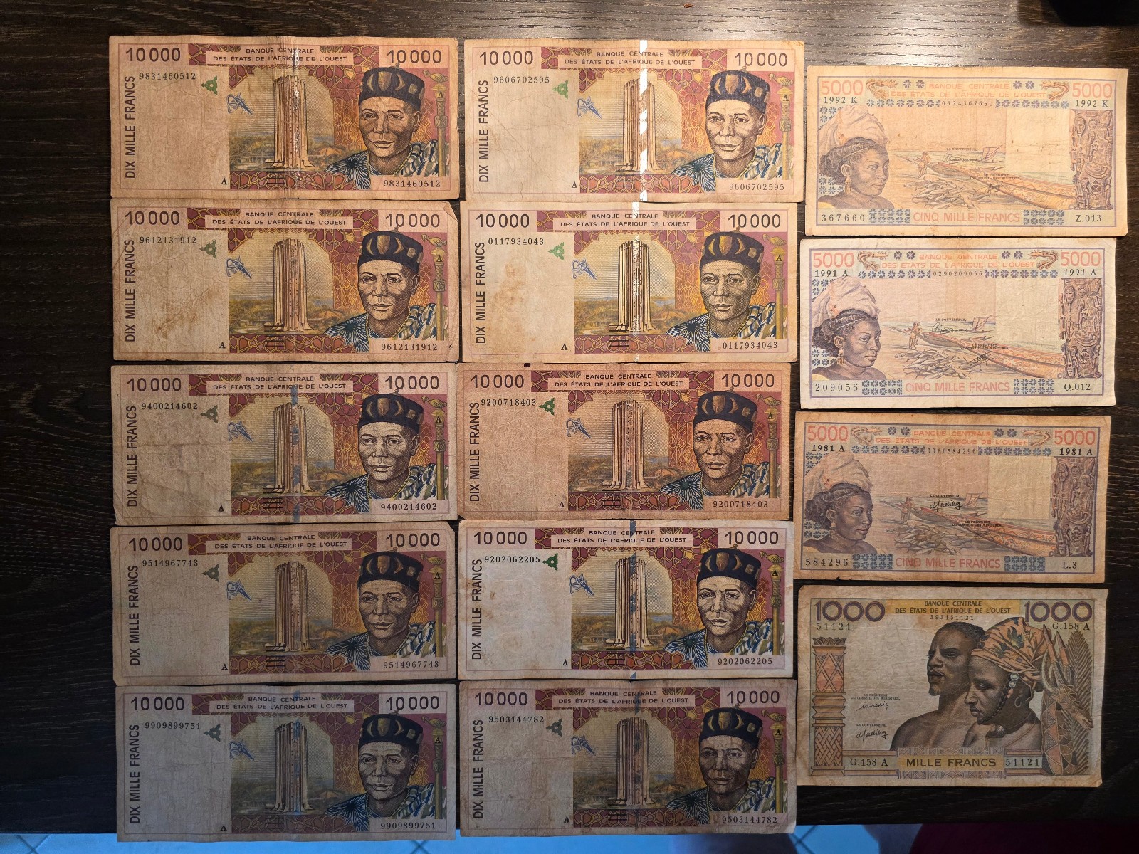 WEST AFRICA LOT OF 63 BANKNOTES