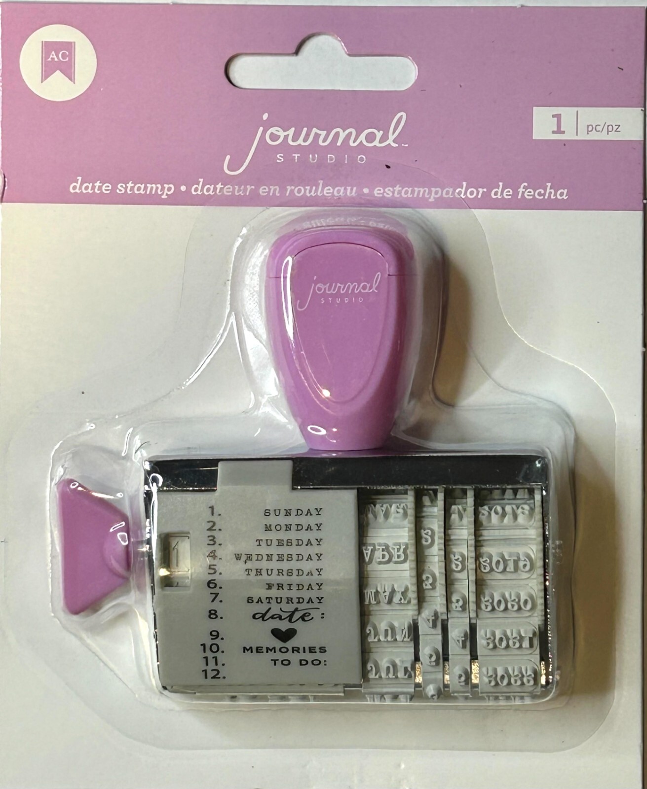 Date Stamp Journaling Pink Memories Scrapbooking American Crafts Junk Journals