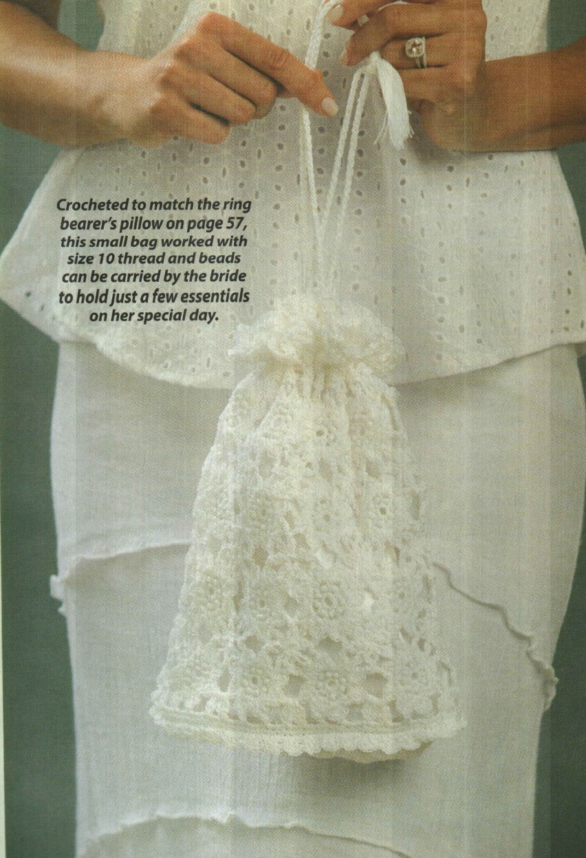 WEDDING DAY PURSE HANDBAG CROCHET PATTERN INSTRUCTIONS