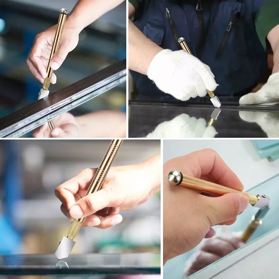 2Pcs Professional Diamond Tip Glass Cutter Steel Blade Precision Cutting Tools