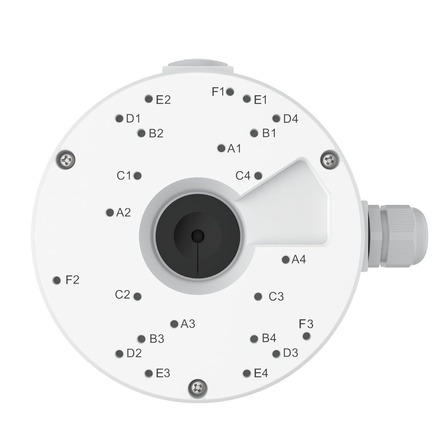 Universal Junction Box for Dome Cameras, Easy Setup with Pre-Drilled Holes