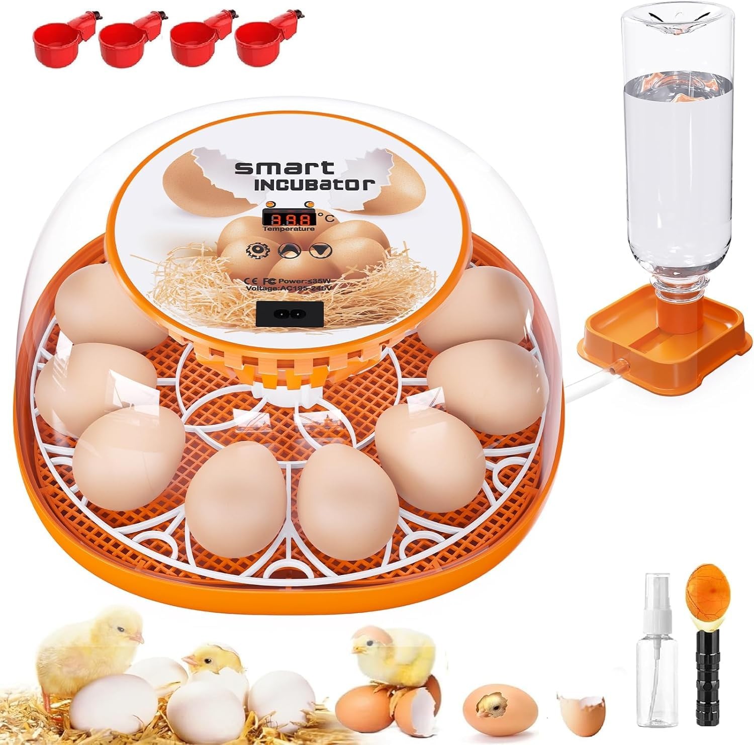 Incubadora De Huevos Automatica Para Huevos De Pato Gallina Codorniz 12 Huevos..