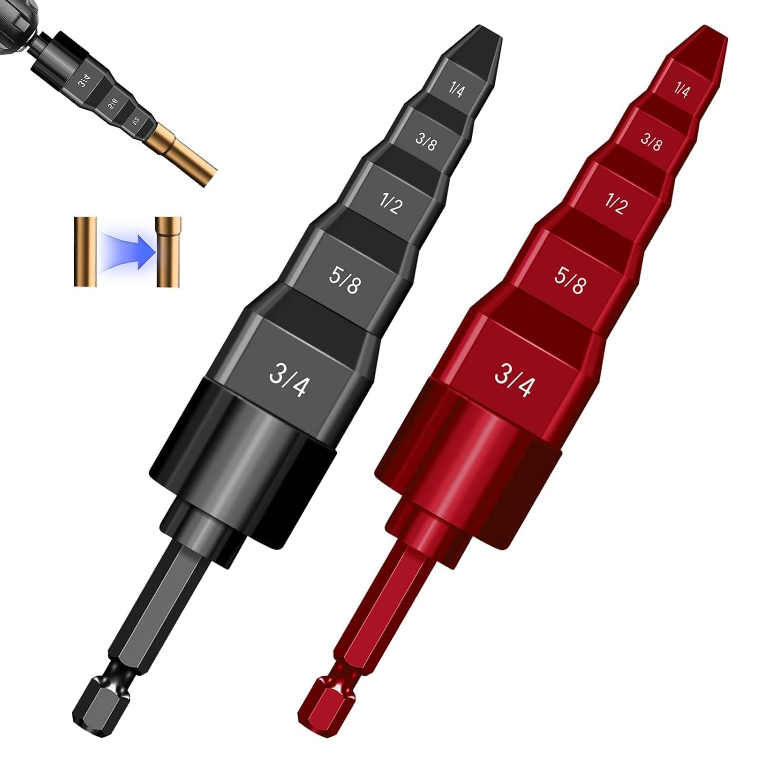 2 Sets HVAC Flaring Tools, Swaging Tube Repair 5 in 1 Air Conditioner Copper Pip