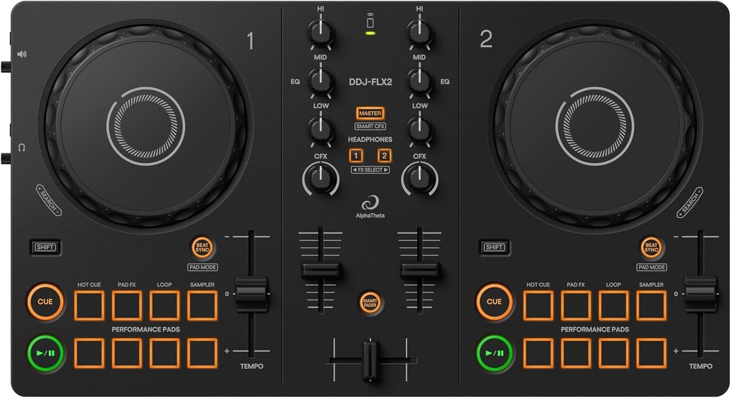 DDJ- Compact 2-Channel DJ Controller - Streaming-Ready, Smart Fader & Smart C...