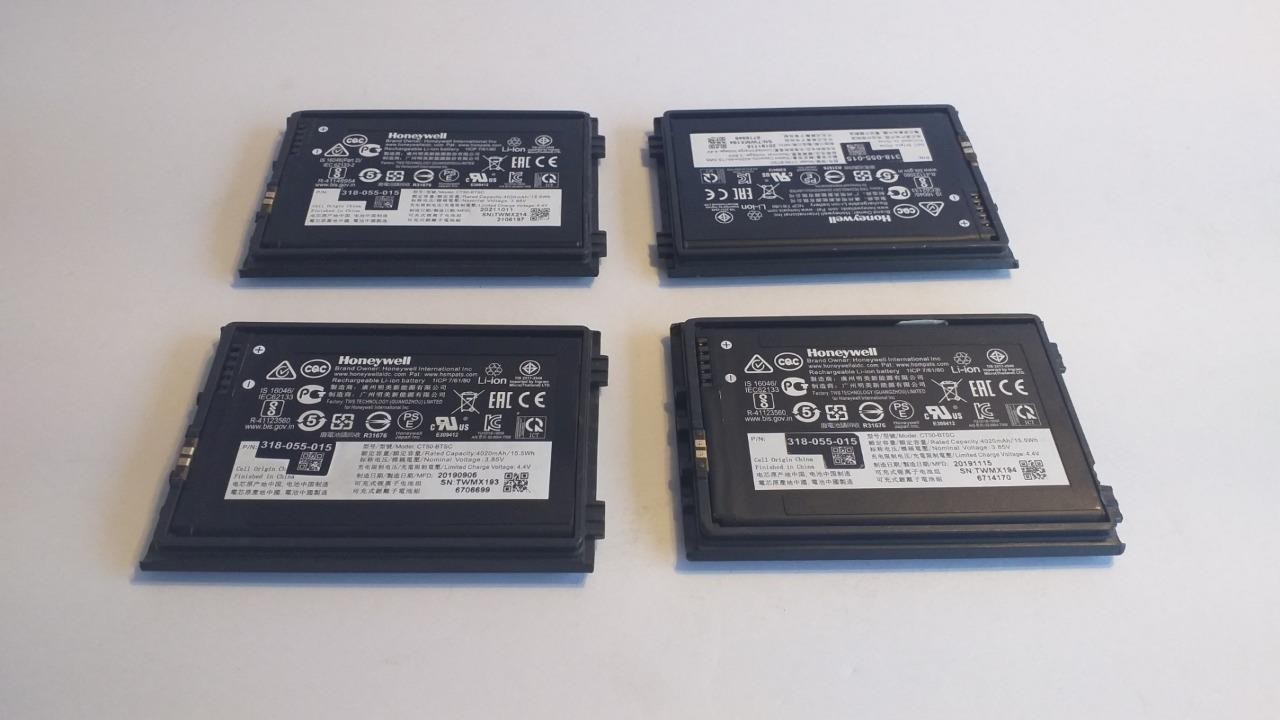 LOT OF OEM RECHARGEABLE BATTERIES FOR HONEYWELL CT50 BTSC 4020mAh 318-055-015
