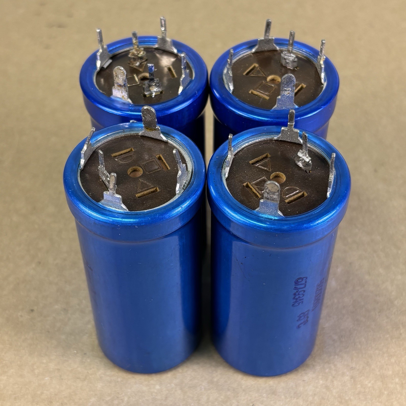 VTG Used Lot of 3 200uF 450V Blue Aerovox 5-Pin 3"x1.5" Guaranteed