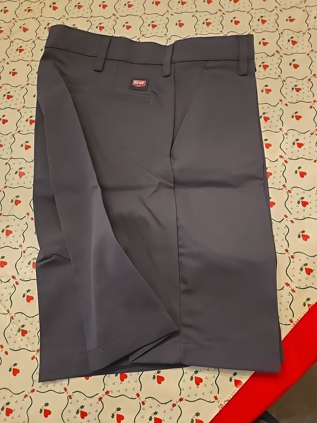 RED KAP Men's Shorts 10" Inseam, 32" Waist PT26 - Charcoal Gray, free shipping