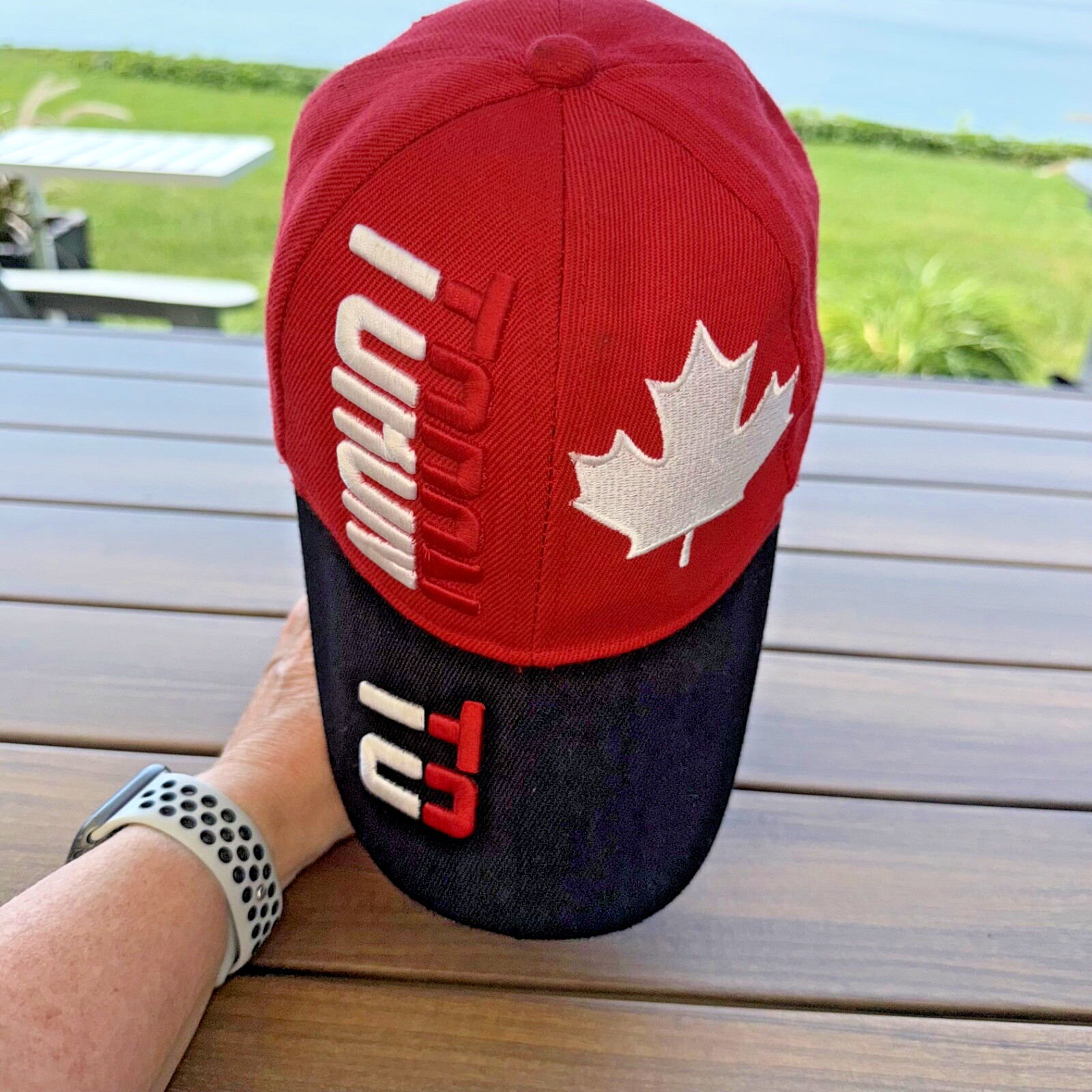 Toronto Maple Leafs Royal Blue White Patch on Navy Hat Cap Maple Leaf Topstitch