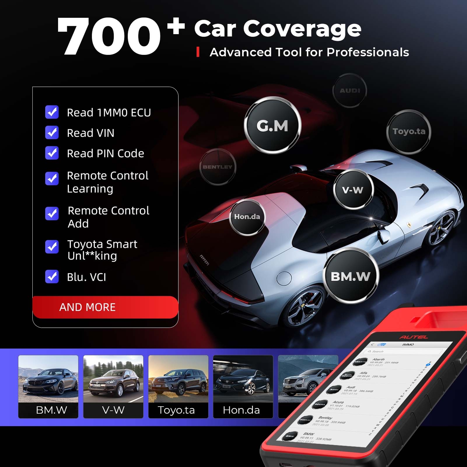 2026 Autel MaxiIM KM100 KM100X Key Fob Programming Tool Programmer Immobilizer
