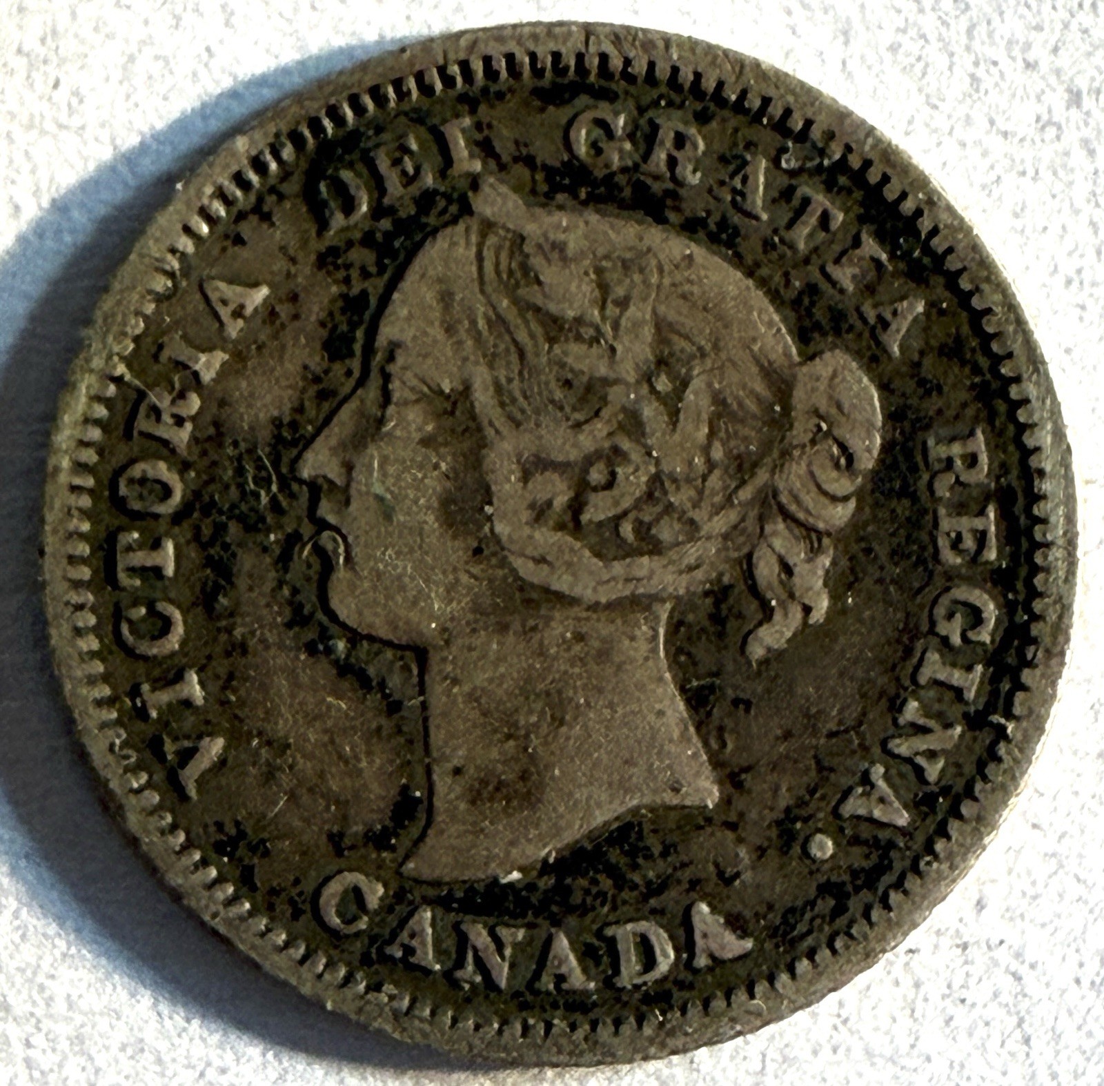 CANADA 1882 H Silver Five Cents - (29-12/YIR)