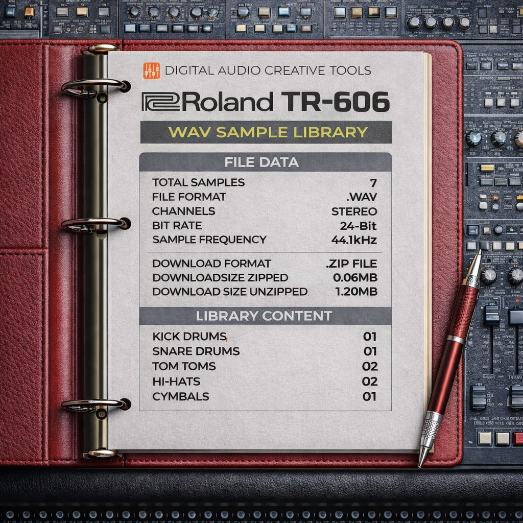 Roland TR-606 Drum Machine Sample Library