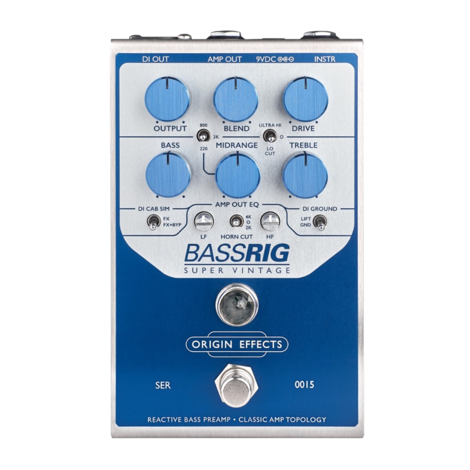 Origin Effects Bassrig Super Vintage Preamp Bass Effects Pedal