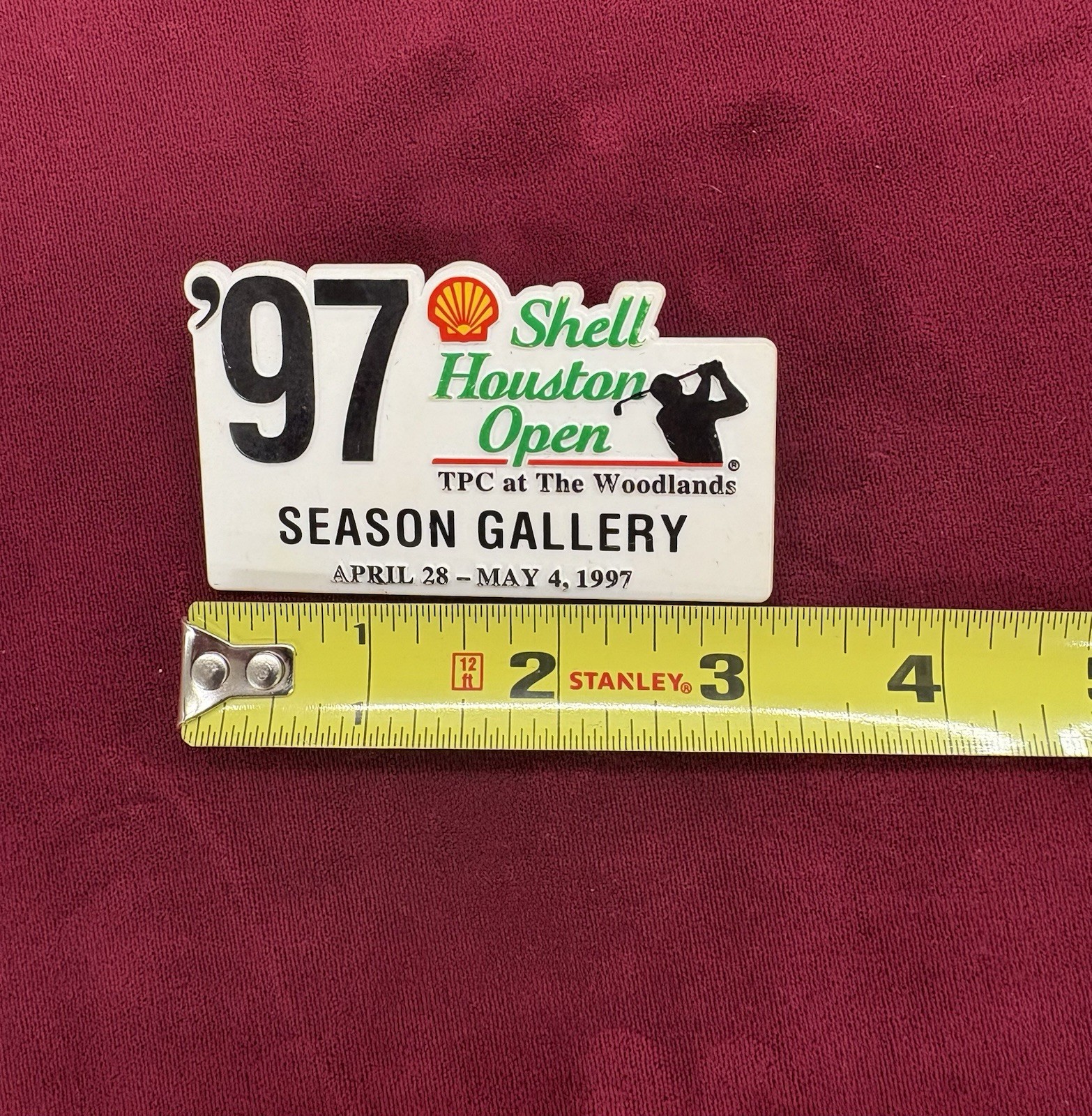 1997 Shell Houston Open Golf PinTPC At The Woodlands Season Gallery Gold Pin