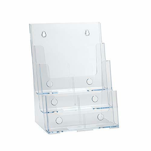 Azar 252378 Three-Tier Three-Pocket Letter Sized Brochure Holder