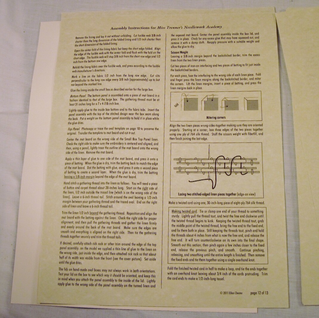 Miss Trenners Needlework Academy Booklet With My Needle Needlework Patterns