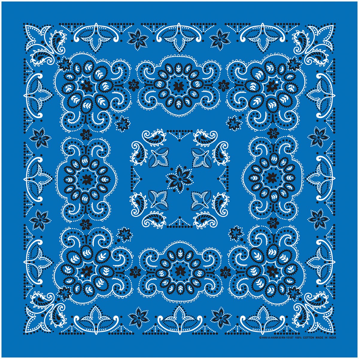 Carolina Manuf Texas Paisley Bandana - 27"x27" Cotton Western Style Accessory