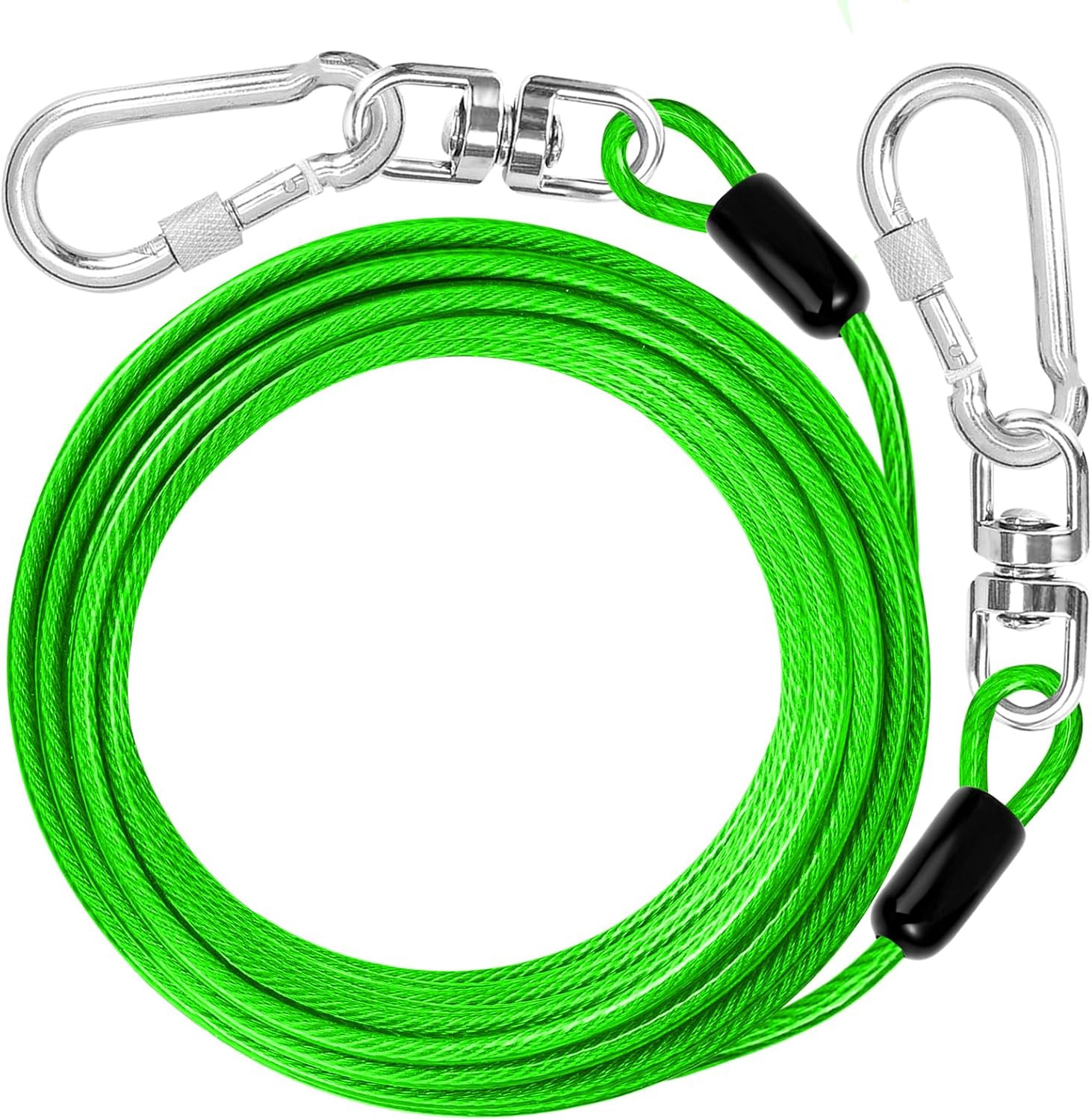 Jenico Dog Tie Out Cable: 10 Ft Dog Lead for Yard - Heavy Duty Chain Leash outsi