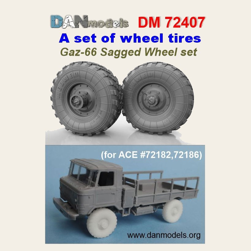 1/72 GAZ-66 Sagged Wheel Set DAN Models DM72407