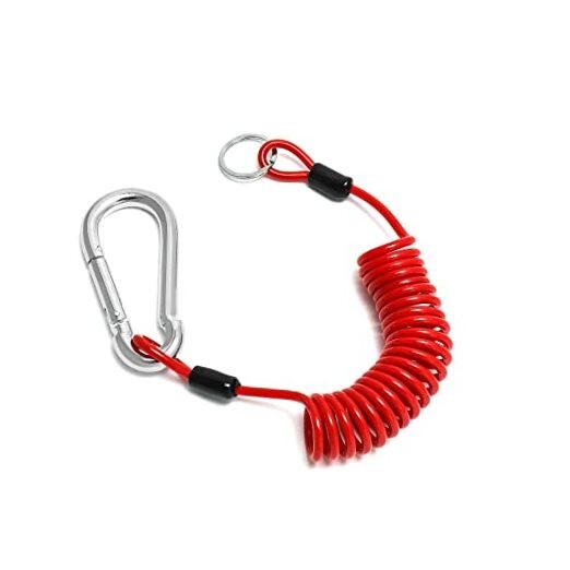 Breakaway Trailer Cable - Heavy Duty Steel Wire Coiled Safety Cables 1 Pack