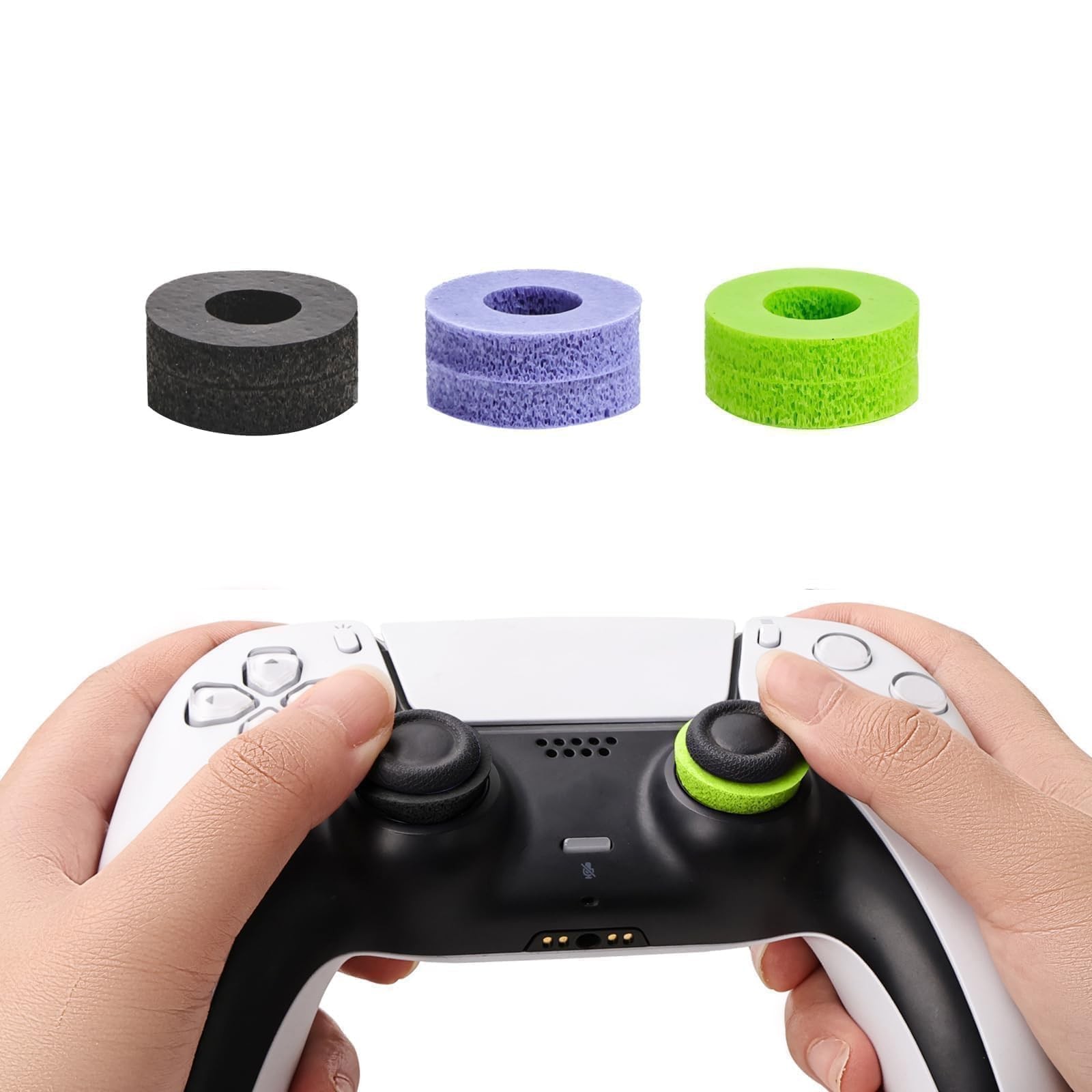 YOKRWO 6 Auxiliary Precision Rings Black+Purple+Green, A1- Black/Purple/Green