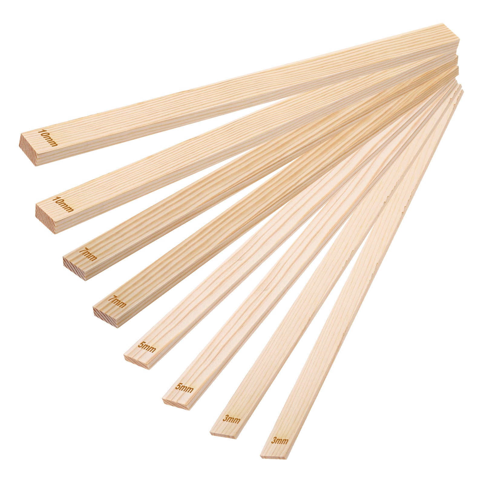 8Pcs Pottery Rolling Mud Stick Guide, 13.4x0.8" 3 5 7 10mm(H)